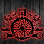 Occupations Trades Metal Sign Wrench Repairman 1