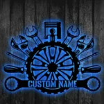 Occupations Trades Metal Sign Wrench Repairman 1