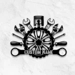 Occupations Trades Metal Sign Wrench Repairman 1