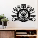 Occupations Trades Metal Sign Wrench Repairman 1