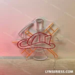 Occupations Trades Neon Sign Fireman 1