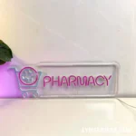 Occupations Trades Neon Sign Pharmacy Logo Open 1