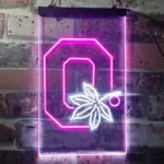 Ohio State Buckeyes Neon Sign Leaf 1