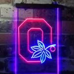 Ohio State Buckeyes Neon Sign Leaf 1