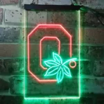 Ohio State Buckeyes Neon Sign Leaf 1