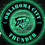 Oklahoma City Thunder Metal Sign Emblem 1
