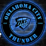 Oklahoma City Thunder Metal Sign Emblem 1