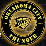 Oklahoma City Thunder Metal Sign Emblem 1