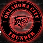 Oklahoma City Thunder Metal Sign Emblem 1