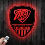 Oklahoma City Thunder Metal Sign Shield Shape 1