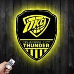 Oklahoma City Thunder Metal Sign Shield Shape 1