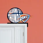 Oklahoma City Thunder Metal Sign Thunder Ball Mark 1