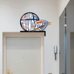 Oklahoma City Thunder Metal Sign Thunder Ball Mark 1