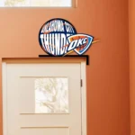 Oklahoma City Thunder Metal Sign Thunder Ball Mark 1