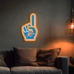 Oklahoma City Thunder Neon Sign Nba Foam Finger 1