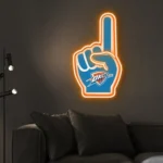 Oklahoma City Thunder Neon Sign Nba Foam Finger 1