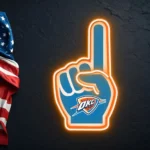Oklahoma City Thunder Neon Sign Nba Foam Finger 1