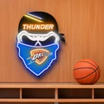 Oklahoma City Thunder Neon Sign Skull 1