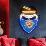 Oklahoma City Thunder Neon Sign Skull 1