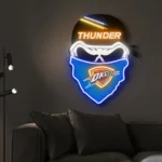 Oklahoma City Thunder Neon Sign Skull 1