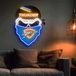Oklahoma City Thunder Neon Sign Skull 1