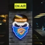 Oklahoma City Thunder Neon Sign Skull 1