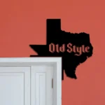 Old Style Metal Sign Texas State Map 1
