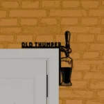 Old Thumper Metal Sign Tap Handle 1