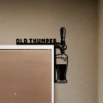 Old Thumper Metal Sign Tap Handle 1