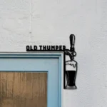 Old Thumper Metal Sign Tap Handle 1