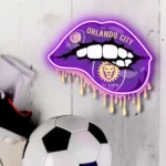 Orlando City Neon Sign Fc Dripping Lips 1