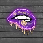 Orlando City Neon Sign Fc Dripping Lips 1