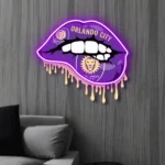 Orlando City Neon Sign Fc Dripping Lips 1