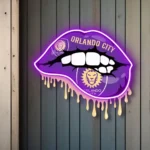 Orlando City Neon Sign Fc Dripping Lips 1