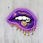 Orlando City Neon Sign Fc Dripping Lips 1