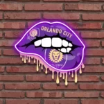 Orlando City Neon Sign Fc Dripping Lips 1