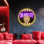 Orlando City Neon Sign Fc Retro Acrylic 1