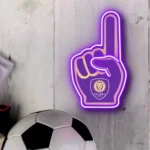 Orlando City Neon Sign Mls Fc Foam Finger 1