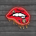 Ottawa Senators Neon Sign Dripping Lips 1