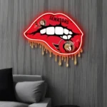 Ottawa Senators Neon Sign Dripping Lips 1