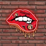 Ottawa Senators Neon Sign Dripping Lips 1