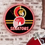 Ottawa Senators Neon Sign Nhl Helmet Acrylic 1