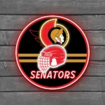 Ottawa Senators Neon Sign Nhl Helmet Acrylic 1