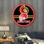 Ottawa Senators Neon Sign Nhl Helmet Acrylic 1
