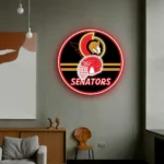 Ottawa Senators Neon Sign Nhl Helmet Acrylic 1
