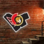 Ottawa Senators Neon Sign Ottawa State Map 1