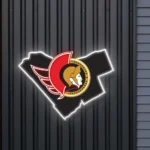 Ottawa Senators Neon Sign Ottawa State Map 1