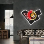 Ottawa Senators Neon Sign Ottawa State Map 1