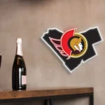 Ottawa Senators Neon Sign Ottawa State Map 1