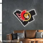 Ottawa Senators Neon Sign Ottawa State Map 1
